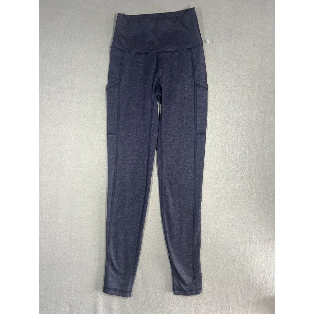 Aerie Chill Play Move Women's XS Dark Blue Heather High Waisted‎ Pocket Leggings
